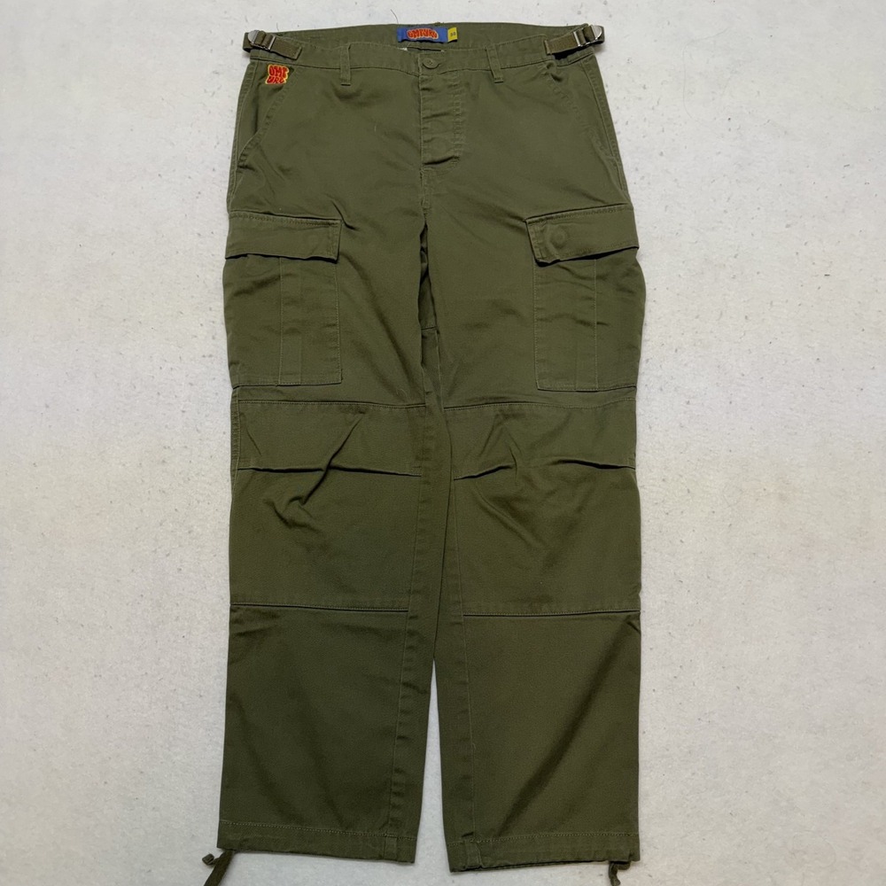 Empyre Mens Pants 30 Double Knee Cargo Olive Green Utility‎ Workwear Skate Y2K